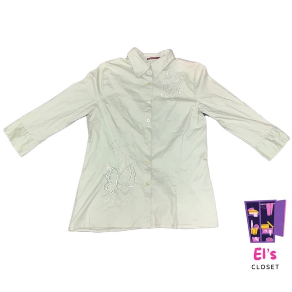 Vintage Green Button Up 4X - Picture 1 of 4